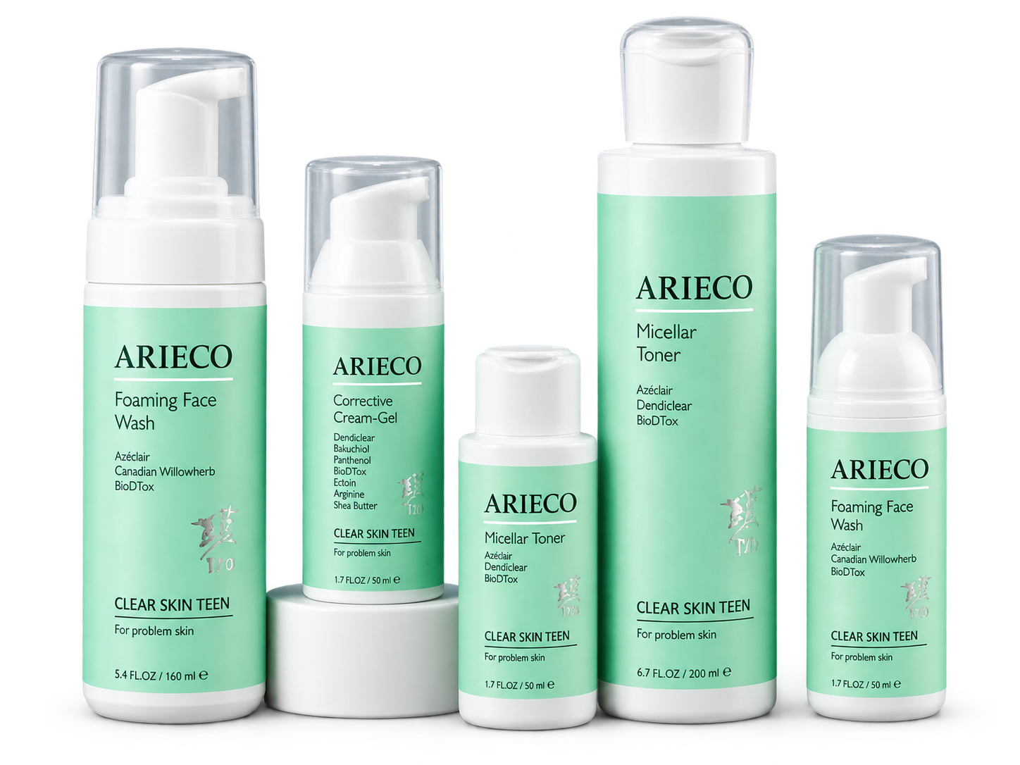 ARIECO Clear Skin Teen — пенка, тонер и крем-гель